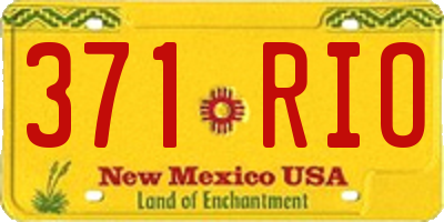 NM license plate 371RIO