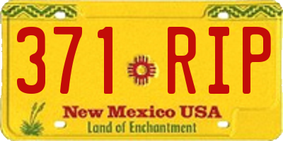 NM license plate 371RIP