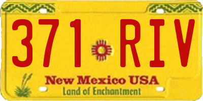 NM license plate 371RIV