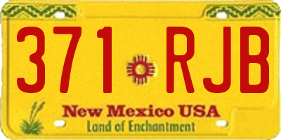 NM license plate 371RJB