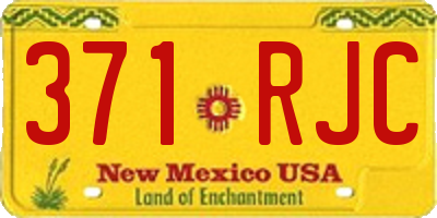 NM license plate 371RJC