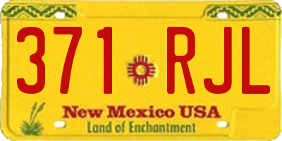 NM license plate 371RJL