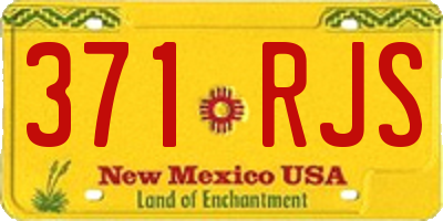 NM license plate 371RJS