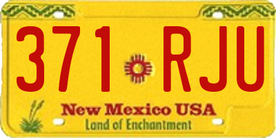 NM license plate 371RJU