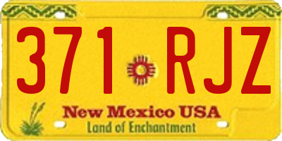 NM license plate 371RJZ