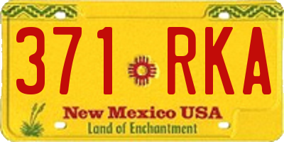 NM license plate 371RKA