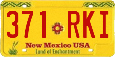 NM license plate 371RKI