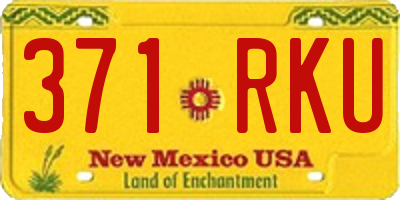 NM license plate 371RKU