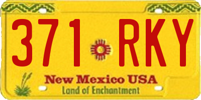 NM license plate 371RKY