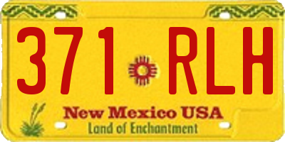 NM license plate 371RLH