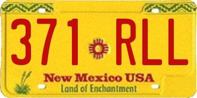 NM license plate 371RLL