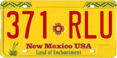 NM license plate 371RLU