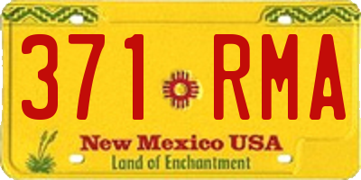 NM license plate 371RMA