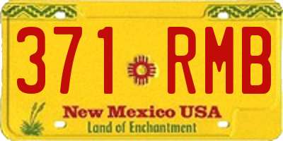 NM license plate 371RMB