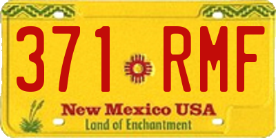 NM license plate 371RMF