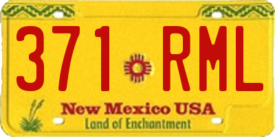 NM license plate 371RML