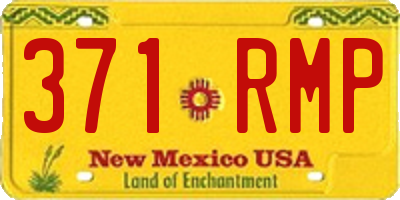 NM license plate 371RMP