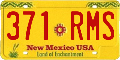 NM license plate 371RMS