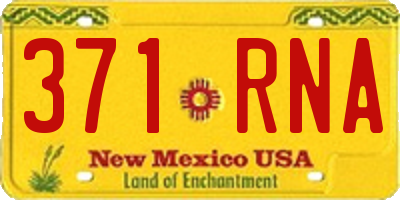 NM license plate 371RNA