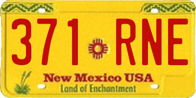 NM license plate 371RNE