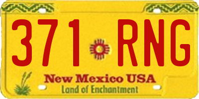 NM license plate 371RNG