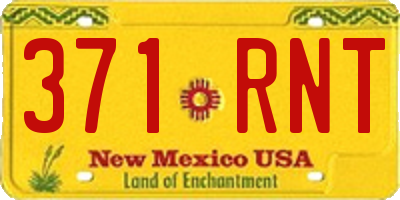 NM license plate 371RNT