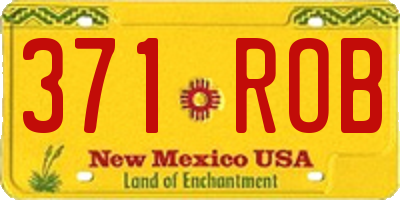 NM license plate 371ROB
