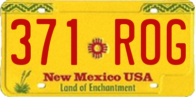 NM license plate 371ROG