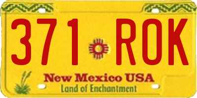 NM license plate 371ROK