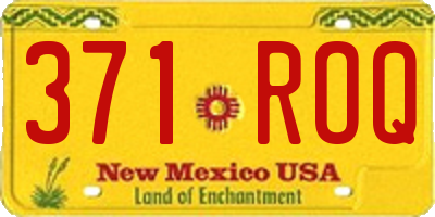 NM license plate 371ROQ