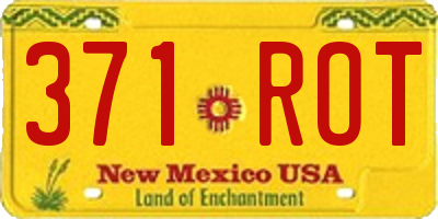 NM license plate 371ROT