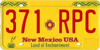 NM license plate 371RPC