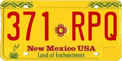 NM license plate 371RPQ