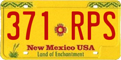 NM license plate 371RPS