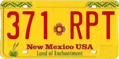 NM license plate 371RPT