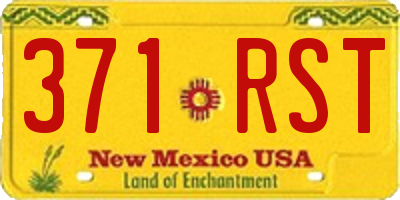 NM license plate 371RST