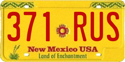 NM license plate 371RUS