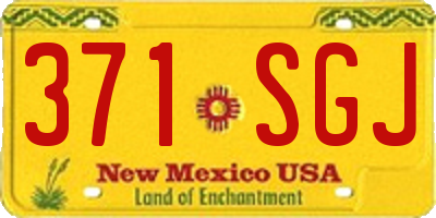 NM license plate 371SGJ