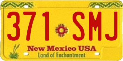 NM license plate 371SMJ