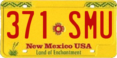 NM license plate 371SMU