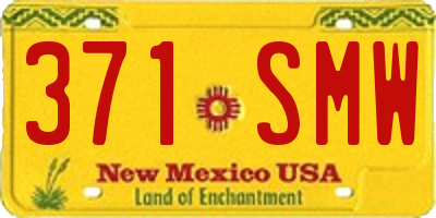 NM license plate 371SMW