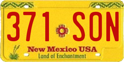 NM license plate 371SON