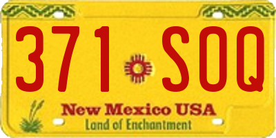 NM license plate 371SOQ