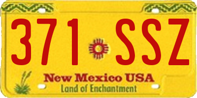 NM license plate 371SSZ