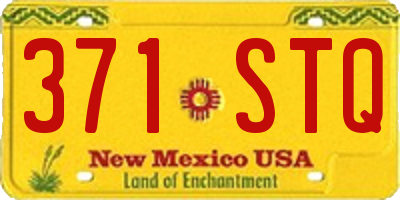 NM license plate 371STQ