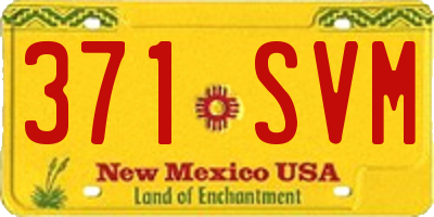 NM license plate 371SVM