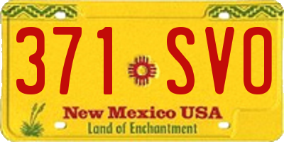 NM license plate 371SVO