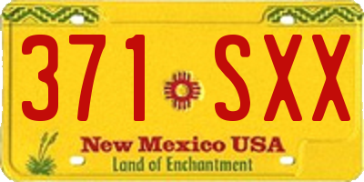NM license plate 371SXX