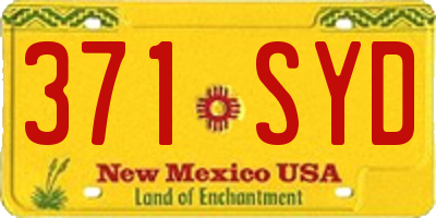 NM license plate 371SYD