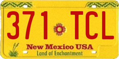 NM license plate 371TCL